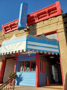 Front facade of the Archer City Texas Royal Theater