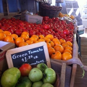 Farmers market display