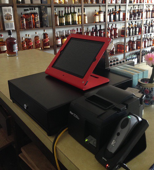 The new iPad POS set up in our store. 