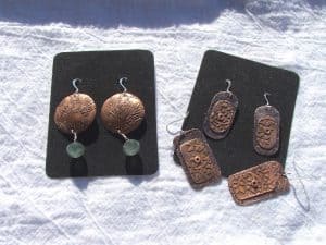 Copper earrings