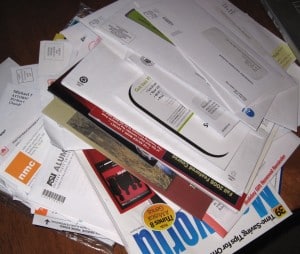 Unsorted mail, adapted from cogdogblog