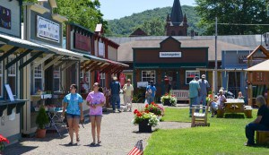 Tionesta Maket Village Shops and shoppers. Photo by Julia McCray. Forest County IDA/IDC