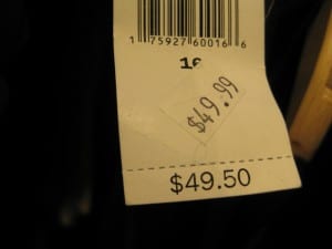 price tag