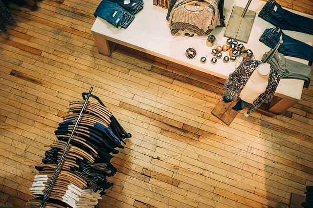 Interior of a retail store