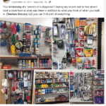 Photos from a local store featuring unexpected items